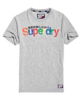 T-Shirt Superdry Retro Sport Grau Herren