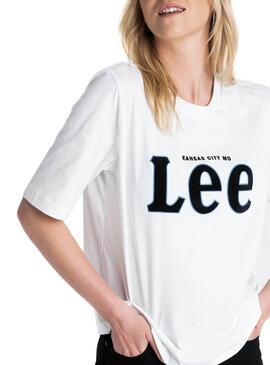 T-Shirt Lee Cansas Weiß Damen