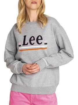 Sweatshirt Lee Logo Grau Damen
