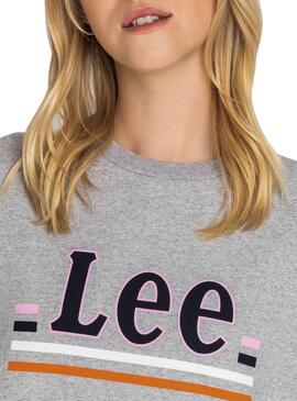 Sweatshirt Lee Logo Grau Damen