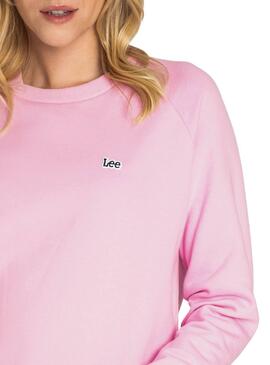 Sweatshirt Lee Plain Pink Damen