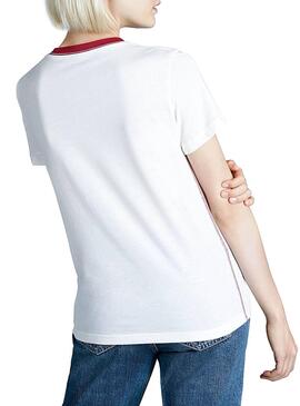 T-Shirt Pepe Jeans Makayla Weiß Damen