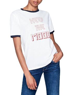 T-Shirt Pepe Jeans Mila Weiß Damen
