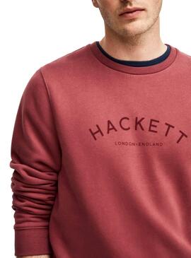 Sweatshirt Hackett Classic Granatrot Herren