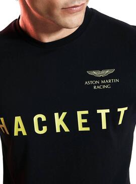 T-Shirt Hackett Aston Martin Schwarz Herren