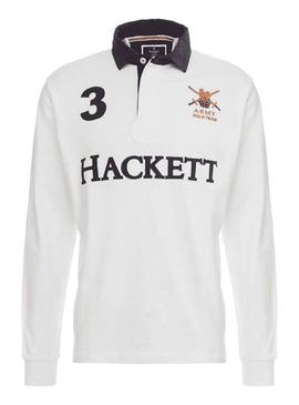 Hackett Rugby Polo Weiß Herren