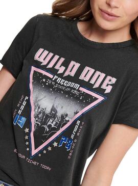 T-Shirt Only Lucy Wild Black Damen