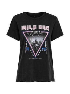 T-Shirt Only Lucy Wild Black Damen