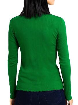 T-Shirt Naf Naf Gerippt Grün Für Damen