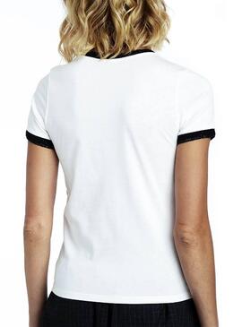 T-Shirt Naf Naf 1973 Weiß Für Damen