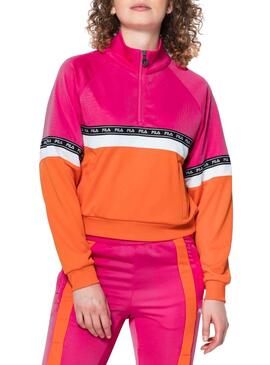 Sweatshirt Fila Chimani Pink Für Damen