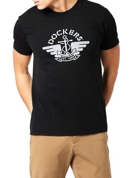 T-Shirt Dockers Alpha Schwarz Herren