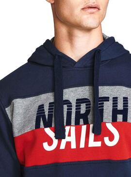 Sweatshirt North Sails Band Blau Herren