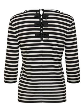 T-Shirt Only Manda Gestreift Schwarz Damen