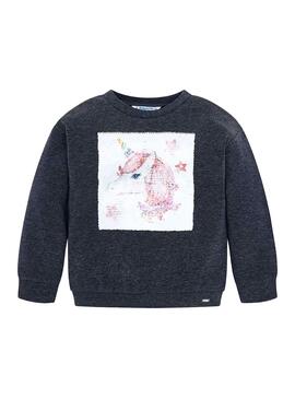 Sweatshirt Mayoral Unicorn Grau Für Mädchen