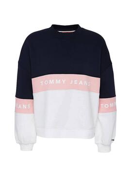 Sweatshirt Tommy Jeans Colorblock Besatzung für Da