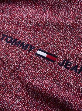 Pullover Tommy Jeans Melange Rot Für Herren
