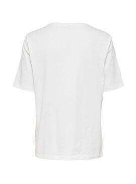 T-Shirt Only Mary Weiß Für Damen
