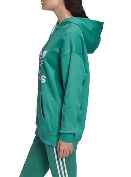 Sweatshirt Adidas TRF Hoodie Grün Für Damen
