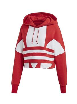 Sweatshirt Adidas Logo Rot Für Damen