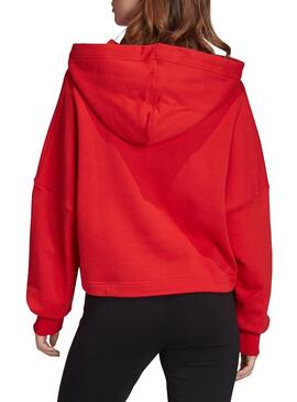 Sweatshirt Adidas Logo Rot Für Damen