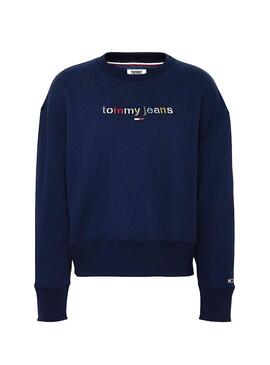 Sweatshirt Tommy Jeans Mehrfarbenlogo für Damen