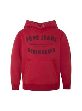 Sweatshirt Pepe Jeans Stevens Rot Für Junge