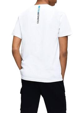 T-Shirt Calvin Klein Jeans Stripe Weiß Herren