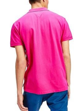 Tommy Jeans Polo Classic Solid Fuchsia Herren