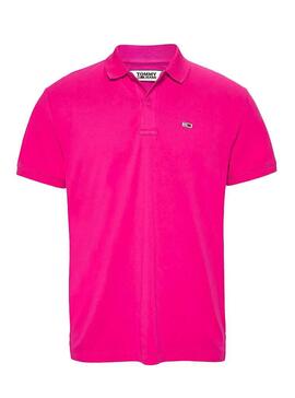Tommy Jeans Polo Classic Solid Fuchsia Herren