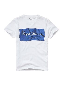 T-Shirt Pepe Jeans Raury Weiß Junge