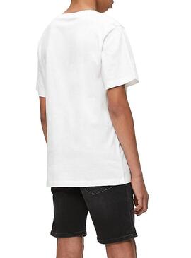 T-Shirt Calvin Klein Monogran Pocket White 