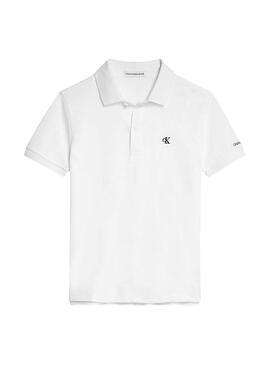 Poloshirt Calvin Klein Essential White für Junge
