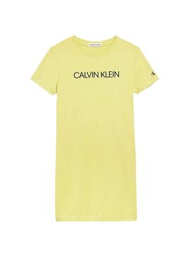 Kleid Gelbes Calvin Klein Institutional Mädchen
