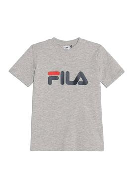 T-Shirt Fila Classic Logo Grau für Mädchen und Jun