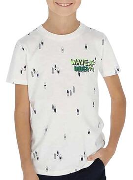 T-Shirt Mayoral Cream Print für Junge