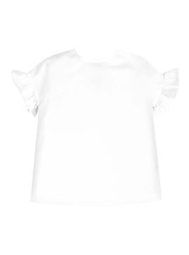 T-Shirt Mayoral Eiffelturm Weiß für Mädchen