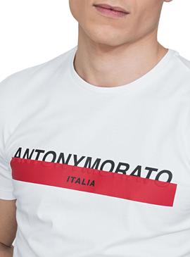 T-Shirt Antony Morato Logo Weiß Herren