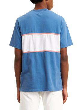 T-Shirt Levis Colorblock Serif Riverside Blau