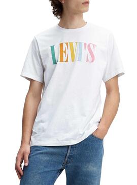T-Shirt Levis 90S Serif Weiß Herren