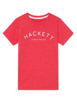 T-Shirt Hackett Logo Rot Für Jungen