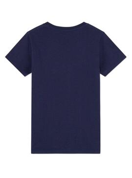 T-Shirt Hackett Mehrfarben Buchstaben Marine Blau Junge