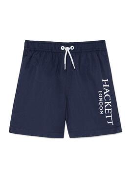 Badehose Hackett Logo Volley Marine Blau Für Jungen