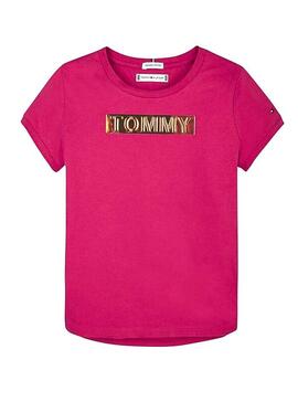 T-Shirt Tommy Hilfiger Folie Pink für Mädchen
