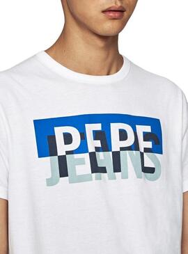 T-Shirt Pepe Jeans Micah Weiß Herren