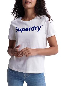 T-Shirt Superdry Flock Weiße für Damen