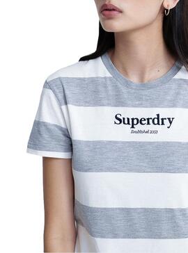 Kleid Superdry Darcy Striped Grey für Frauen
