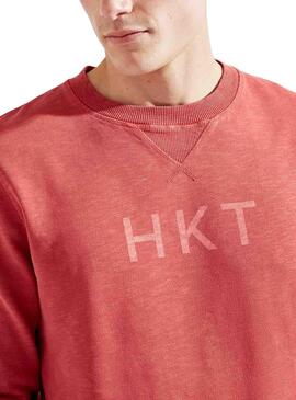 Sweatshirt Hackett Basic Rot für Herren