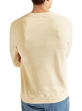 Sweatshirt Hackett Basic Men Gelb für Herren 