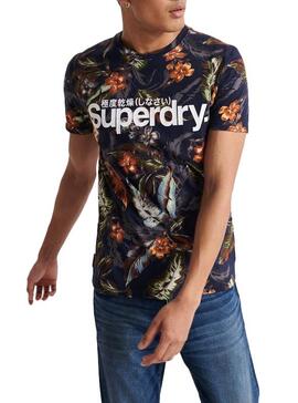 T-Shirt Superdry Super 5 Blau Herren